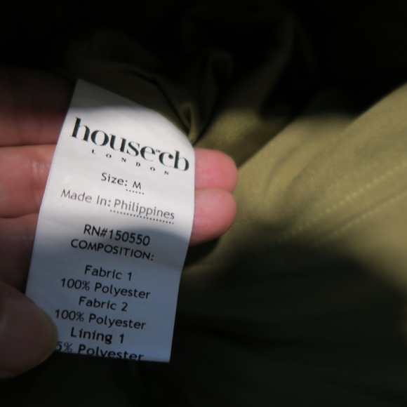 House of CB Myrna Olive Corset Satin Slip Dress Timeless Elegant - Picture 13 of 14